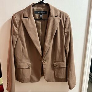 Apostrophe Womens‎ Brown Blazer with Buttoned Pockets size 14